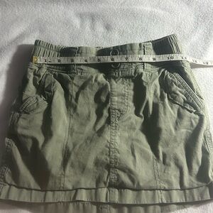 Green Mini Skirt with Pockets